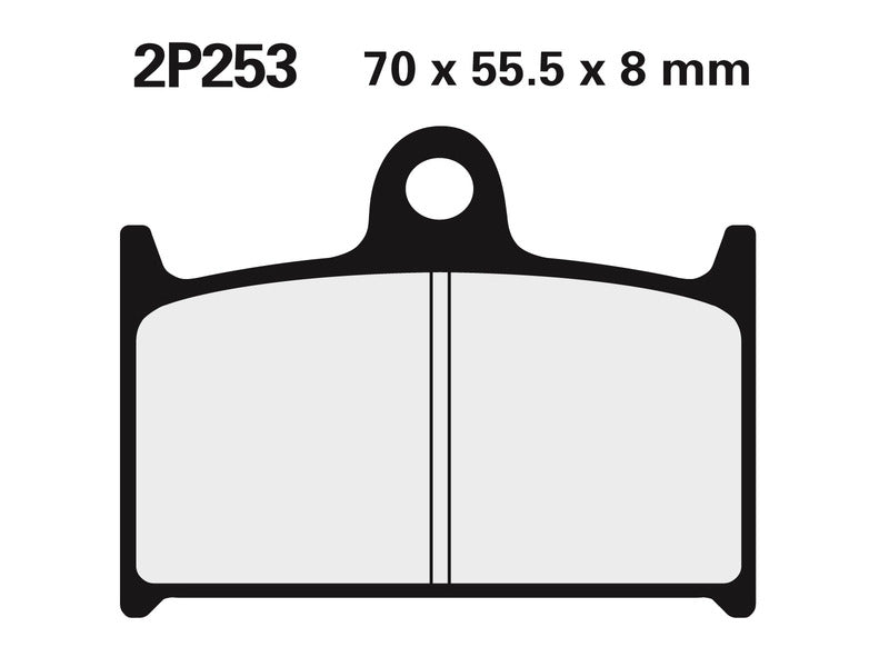 NISSIN Street Semimetalice Plăcuțe de frână - 2P-253NS 2P-253NS 