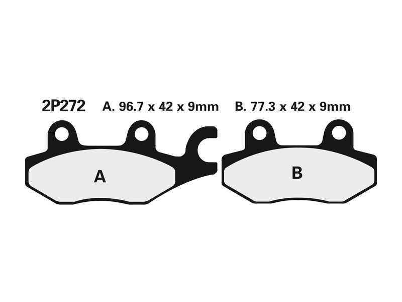 NISSIN Stradă Semimetalice Plăcuțe de Frână - 2P-272NS 2P-272NS 