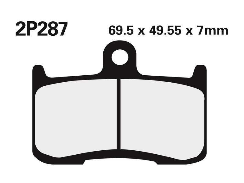 NISSIN Street /Off-Road Plăcuțe de frână din metal sinterizat - 2P-287ST 2P-287ST 