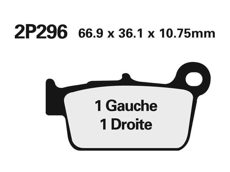 Plăcuțe de frână din metal sinterizat NISSIN Street /Off-Road - 2P-296ST-MX 2P-296ST-MX 