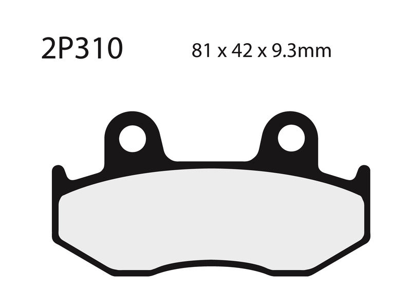 NISSIN Street Semi-Metallic Brake pads - 2P-310NS 2P-310NS