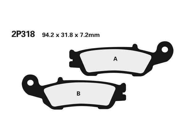 Nissin Street /Off-Road Sintered Metal Brake Pads-2P-318ST 2P-318ST
