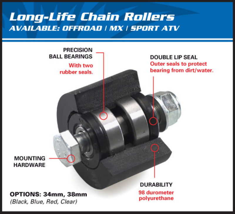 Toate bilele cu lanț superior/inferior Roller Black Suzuki LTR250R/500R/Honda CR250R/500R 79-5006