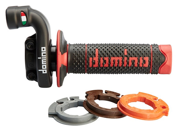 Domino Krk Throttle Handle With Grips Black/Red 5209.03-00