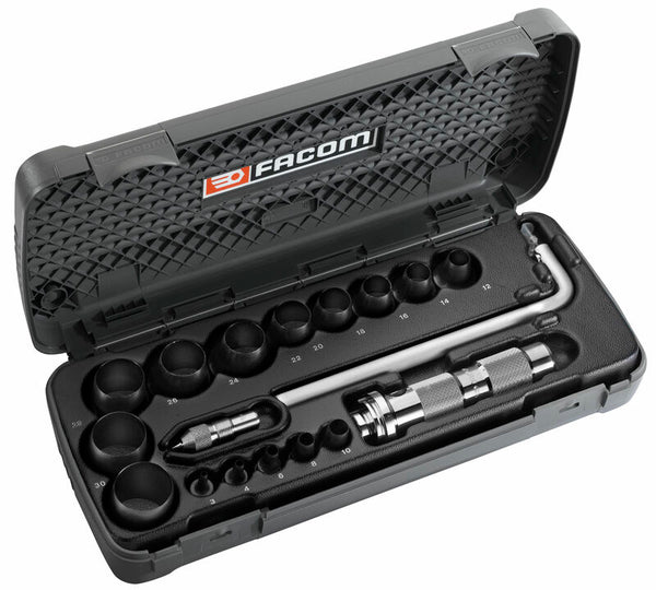 Facom Hollow Punch Set Tip Holder and Compas Ø3 to 30mm 245.j1a