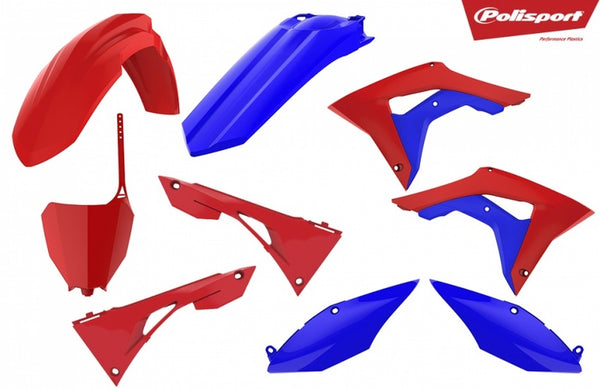 Policeport Plastics Kit Red/Blue Honda CRF250/450R 90791