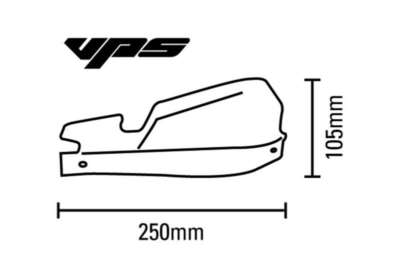 Barkbusters VPS MX Set de gardă de mână Universal Mount Yellow Hi Viz VPS-007-01-YH