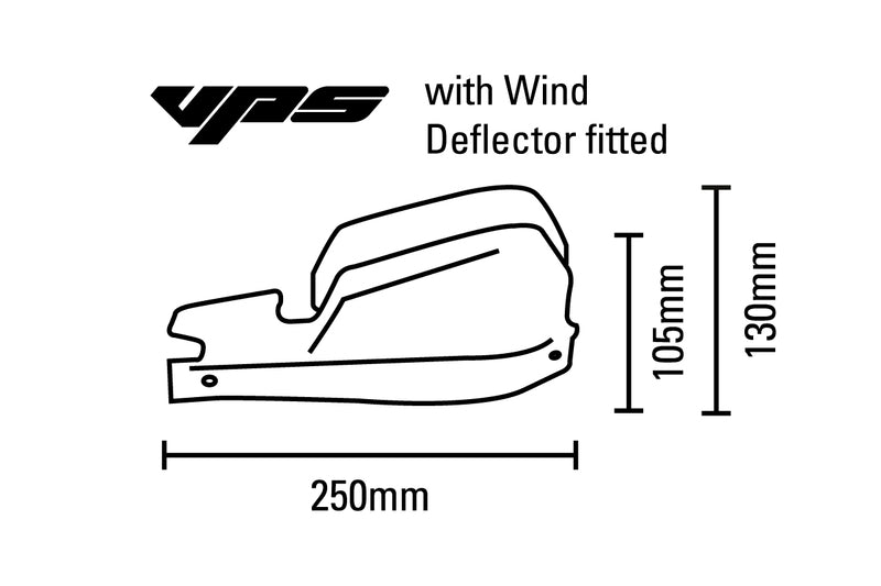 Barkbusters VPS MX Set de plastic de gardă de mână doar negru pe negru cu deflector VPS-003-01-BB