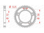 AFAM Steel Standard Rear Sprock 10508 - 530