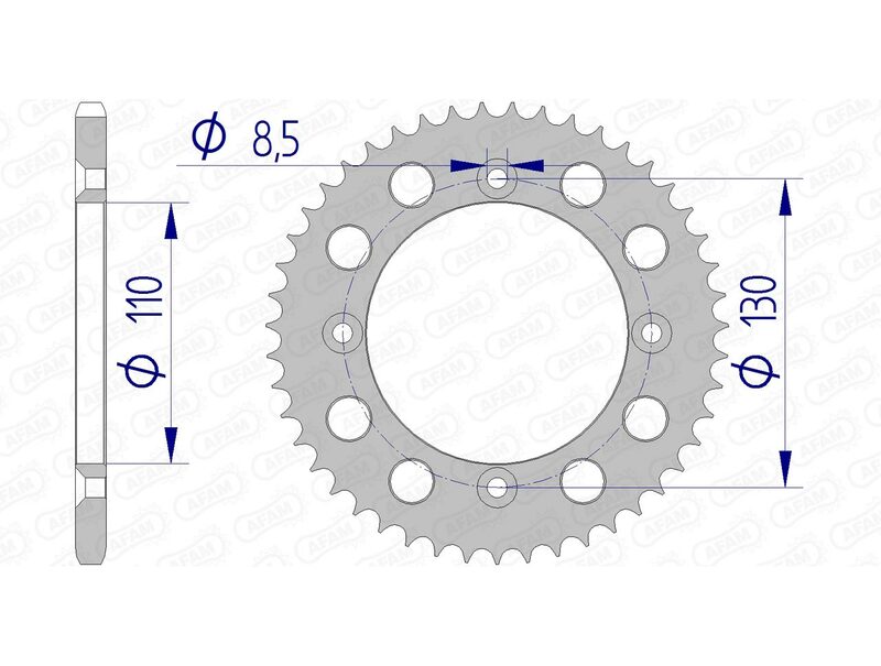 AFAM ALUMINUM ULTRA -TRA -LUMINĂ Spropet din spate 11104 - 420