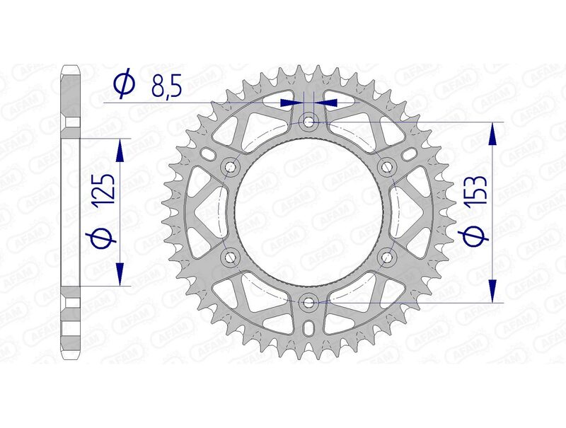 AFAM ALUMINUM ULTRA -TRA -LUMINĂ Spropet din spate 11212 - 520