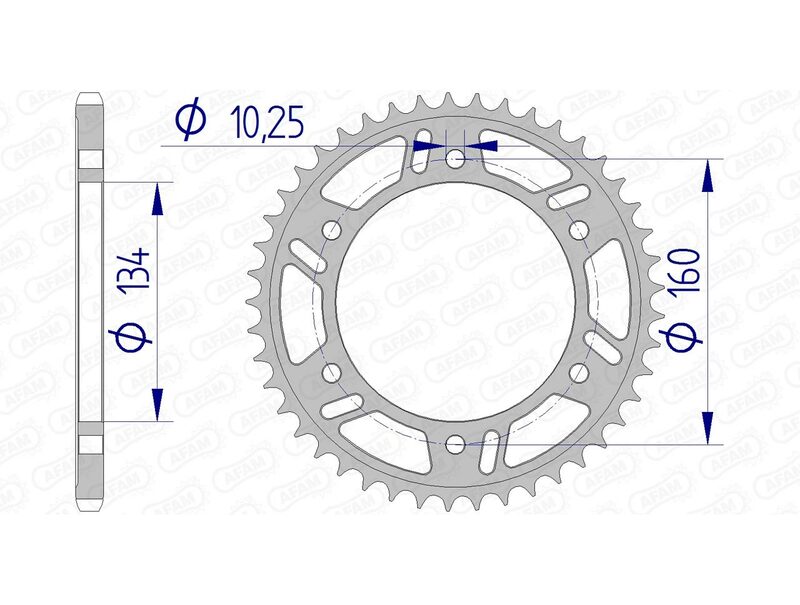 AFAM ALUMINUM ULTRA -TRA -LUMINĂ Spropet din spate 11618 - 520