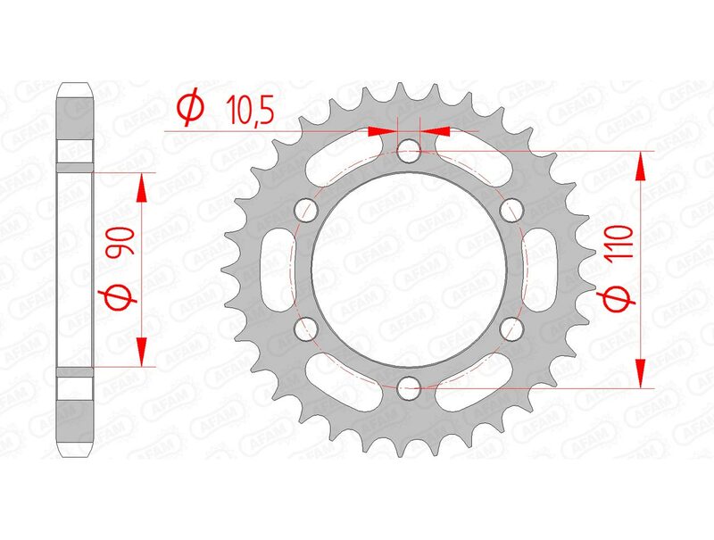 AFAM STEEL STANDARD REAR SPROPET 12600 - 530