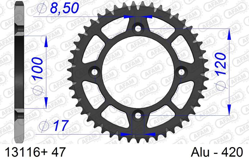 AFAM ALUMINUM ULTRA - LUMINĂ SPROPET ANODIZAT ANODIZAT 13116 - 420