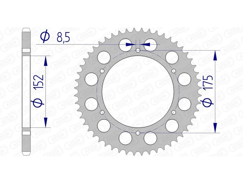 AFAM ALUMINUM ULTRA - LUMINĂ HARD ANODIVED SPROPET DRIVIND 13301 - 520