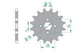 AFAM Steel Standard Front Sprocket 20104 - 420 