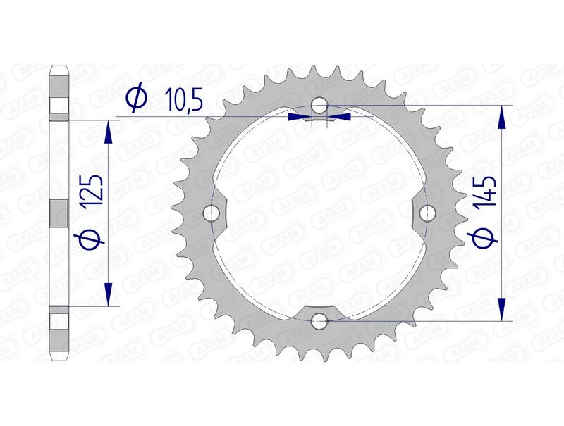 Pinion spate AFAM din aluminiu 13407 - 520