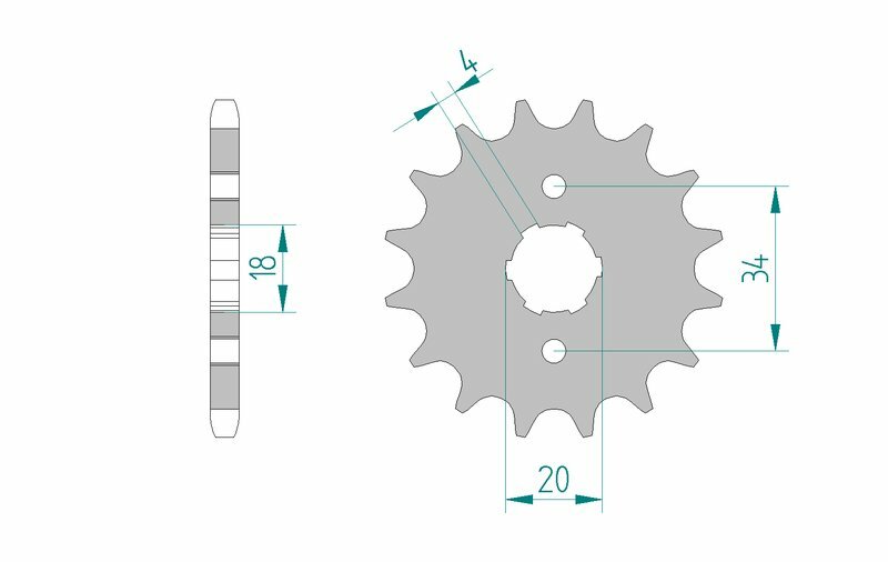 AFAM Steel Standard Front Sprocket 20200 - 428 