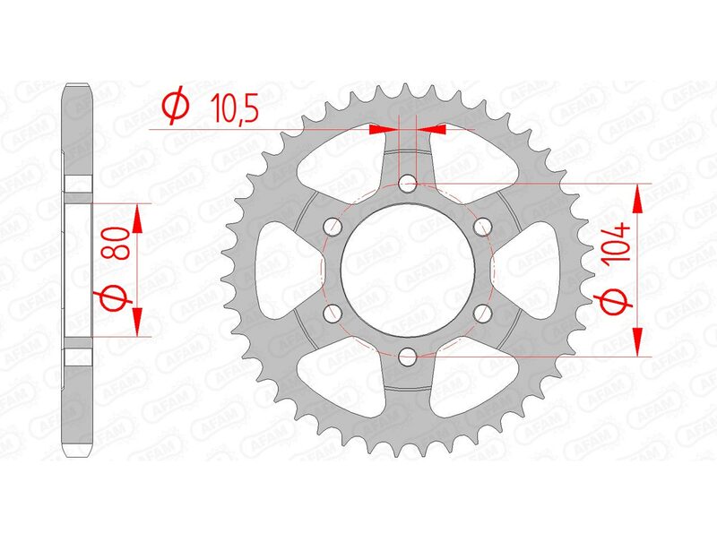 AFAM Steel Standard Sprock 16610 - 525