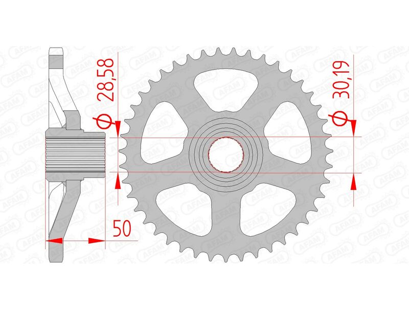 AFAM Steel Standard Rear Sprock 35100 - 415