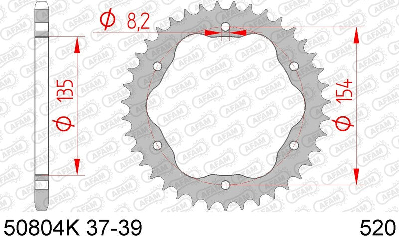 AFAM STEEL STANDARD REAR SPROPET 50804K - 520 - Requires an AFAM REAR SPROPET CARRIER