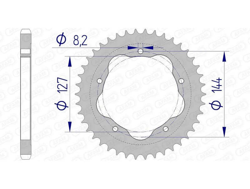 AFAM din aluminiu Sproces 51608 - 525 - Necesită un purtător de vorbire din spate afam