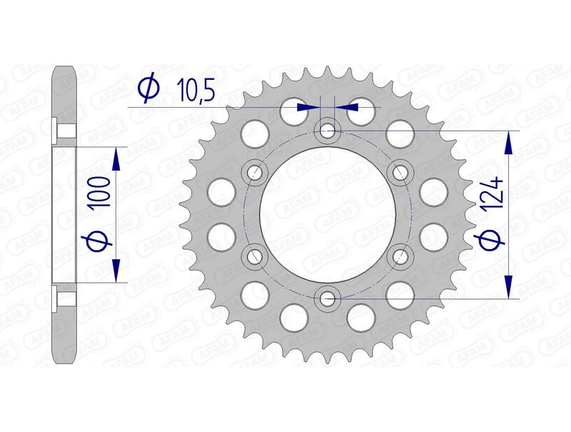 Pinion spate AFAM din aluminiu 51609 - 525