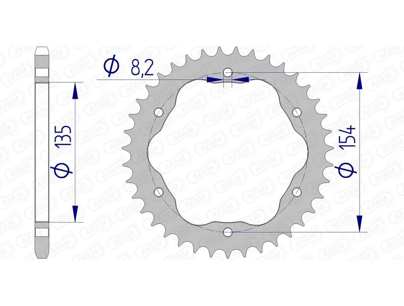 Sproce -uri din spate AFAM din aluminiu 51804 - 520 - necesită un purtător de spropet din spate afam