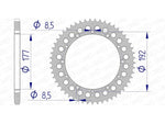 AFAM aluminum rear spoken 63300 - 520