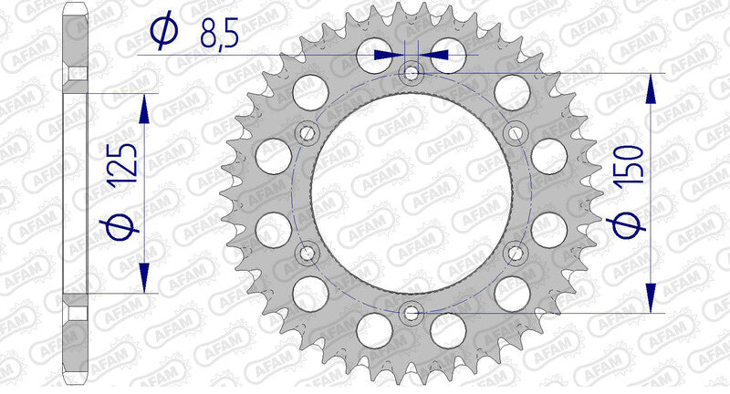 AFAM ALUMINUM ULTRA-LIGHT SELLANE REAH SPROCK 72304-520