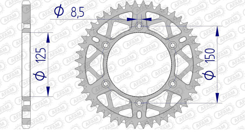 AFAM ALUMINUM ULTRA-LIGHT SELLANE REAH SPROCK 72304-520