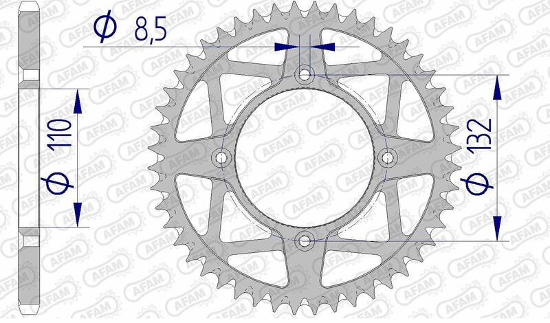 AFAM ALUMINUM ULTRA-LIGHT SELLANE REAH SPROCK 72306-520