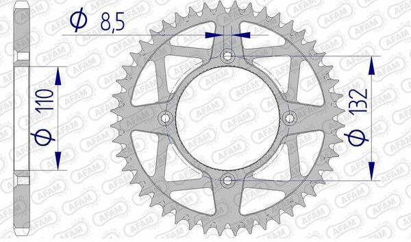 AFAM ALUMINUM ULTRA-LIGHT SELLANING SELRASING SPROCK 72306-520 72306+48