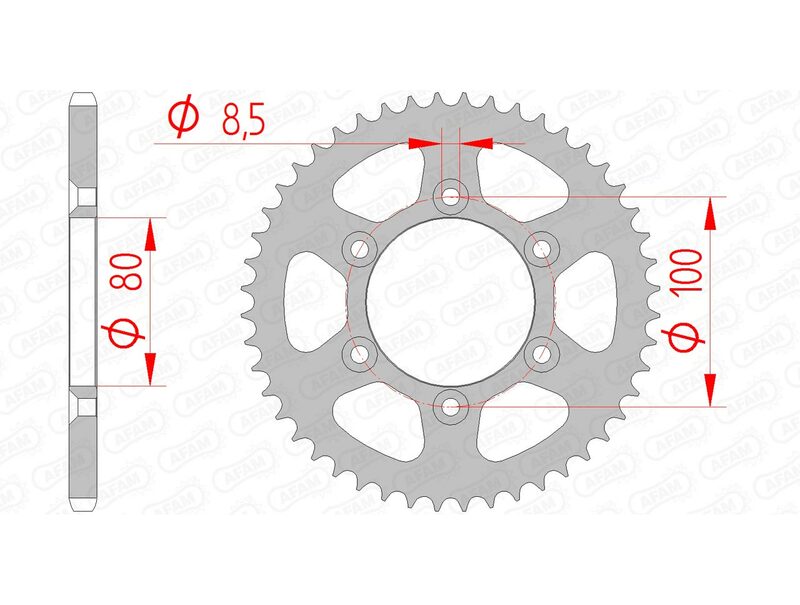 AFAM Steel Standard Sprock 80103 - 420