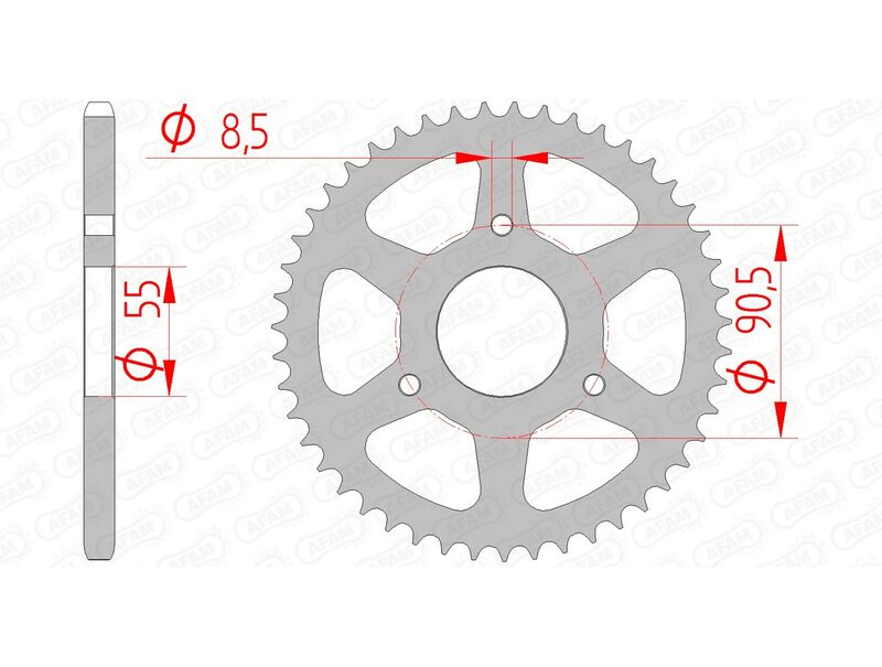 AFAM Steel Standard Sprock 80104 - 420