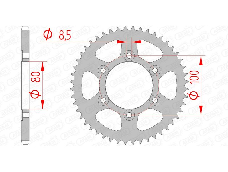 AFAM Steel Standard Sprock 80105 - 420