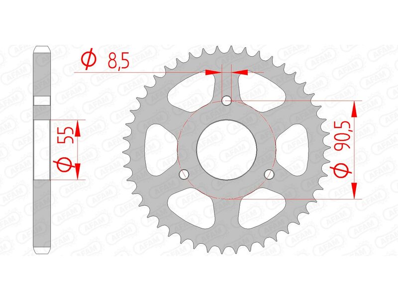 AFAM Steel Standard Sprock 80200 - 428