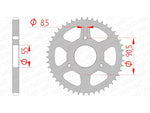 AFAM Steel Standard Rear Sprock 80200 - 428