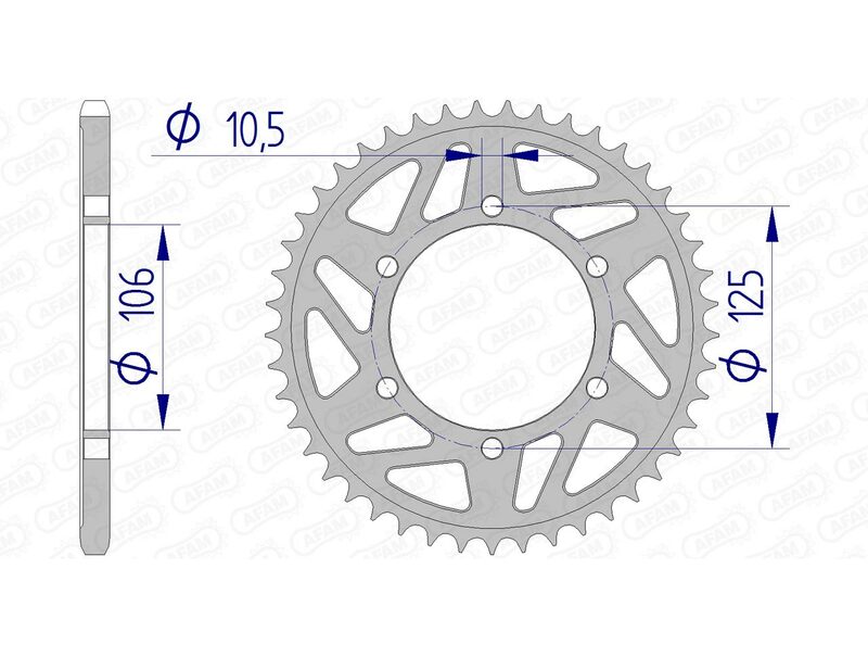 Pinion spate AFAM din aluminiu 87606 - 520