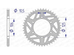 Pinion spate AFAM din aluminiu 87606 - 520