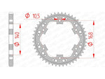 AFAM Steel Standard bakdrev 92635 - 525, kompatibelt med BMW F 650, F 700 och F 800 modeller. Högkvalitativt stål för optimal prestanda.