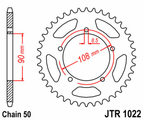 JT Sprock's Steel's Standard Sprock 1022 - 530 JTR1022.40