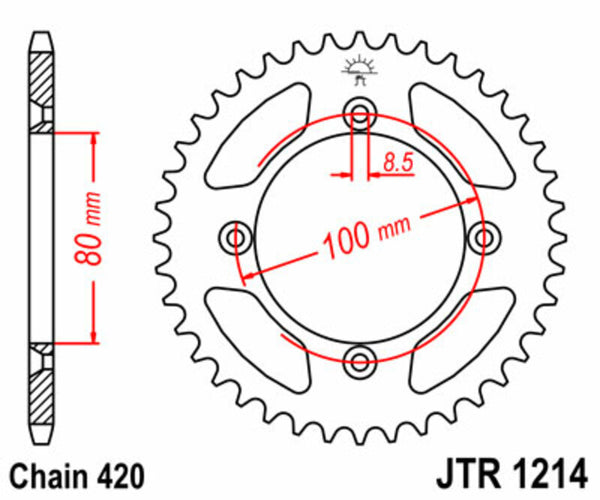 JT Sprock's Steel's Standard Sprock 1214 - 420 JTR1214.36