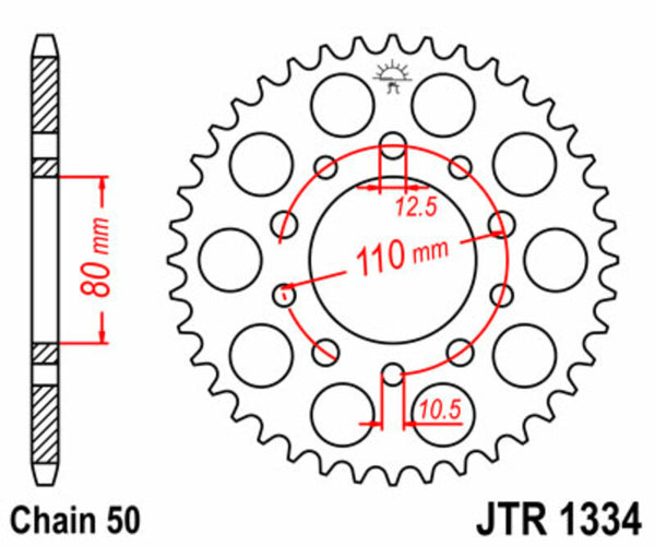 JT Sprock's Steel's Standard Sprock 1334 - 530 JTR1334.42