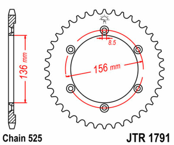 JT Sprock's Steel's Standard Sprock 1791 - 525 JTR1791.43