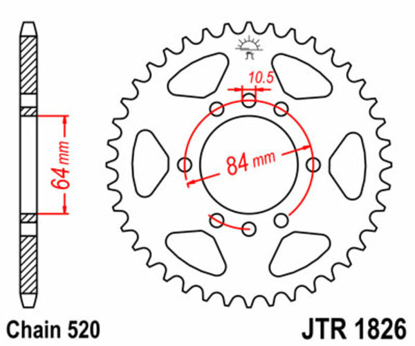 JT Sprock's Steel's Standard Sprock 1826 - 520 JTR1826.42