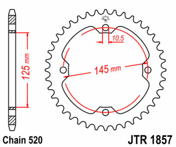 JT Sprock's Steel's Standard Sprock 1857 - 520 JTR1857.40