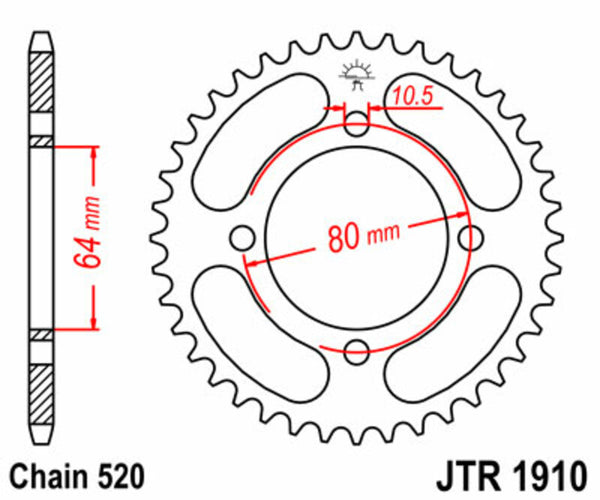 JT Sprock's Steel's Standard Sprock 1910 - 520 JTR1910.32