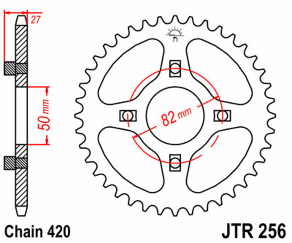JT Sprock's Steel's Standard Sprock 256 - 420 JTR256.43