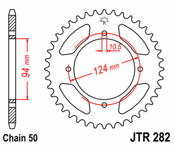 JT Sprock's Steel's Standard Sprock 282 - 530 JTR282.37